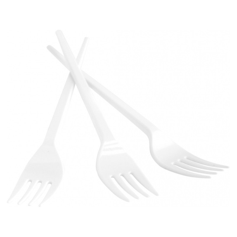 Widelec plastikowy Office Products 17cm biały (100)