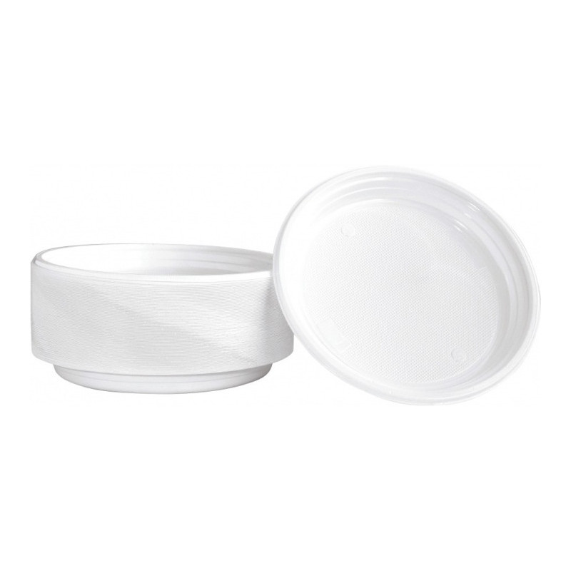 Talerz plastikowy Office Products śr.22cm biały (100)