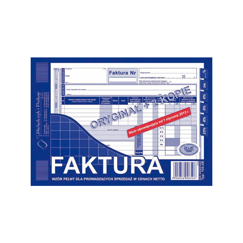 FAKTURA VAT A5 (O+2K)