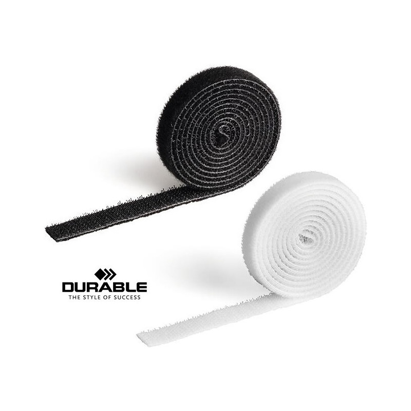 Taśma do kabli Durable Cavoline Grip 10mm/1m biała