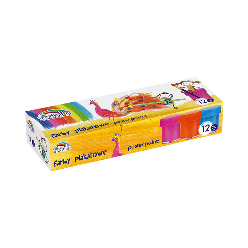 FARBY PLAKATOWE FIORELLO 20ml*12 KOLORÓW