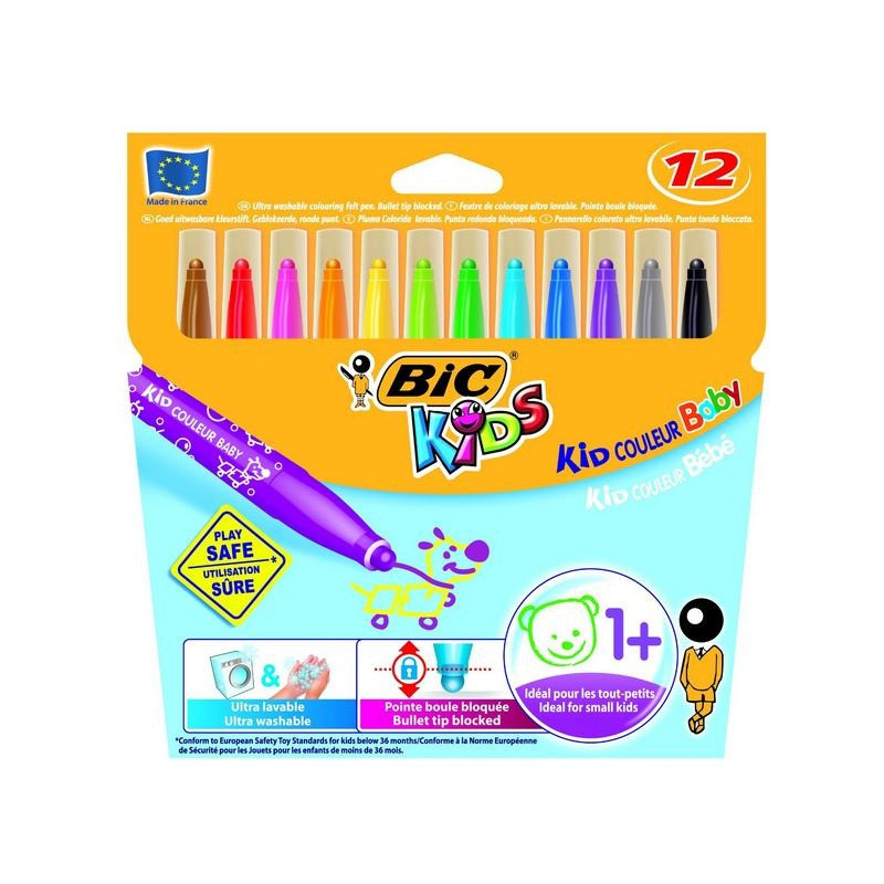 FLAMASTRY BIC KID COULEUR BABY 12 KOLORÓW