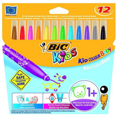 FLAMASTRY BIC KID COULEUR BABY 12 KOLORÓW