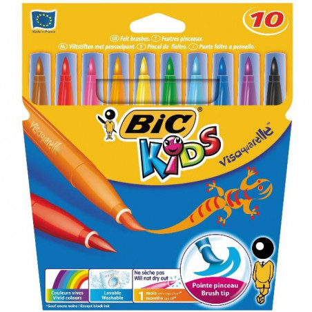 FLAMASTRY BIC VISAQUARELLE 10 KOLORÓW