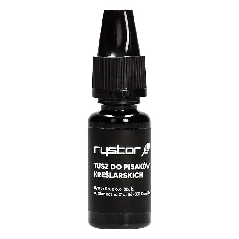 Tusz kreślarski Rystor 10ml czarny