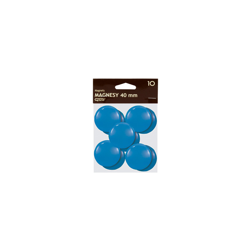Magnesy do tablic Grand śr.40mm niebieskie (10)