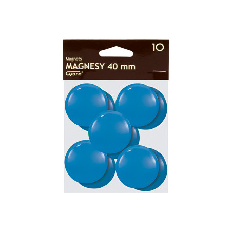 Magnesy do tablic Grand śr.40mm niebieskie (10)