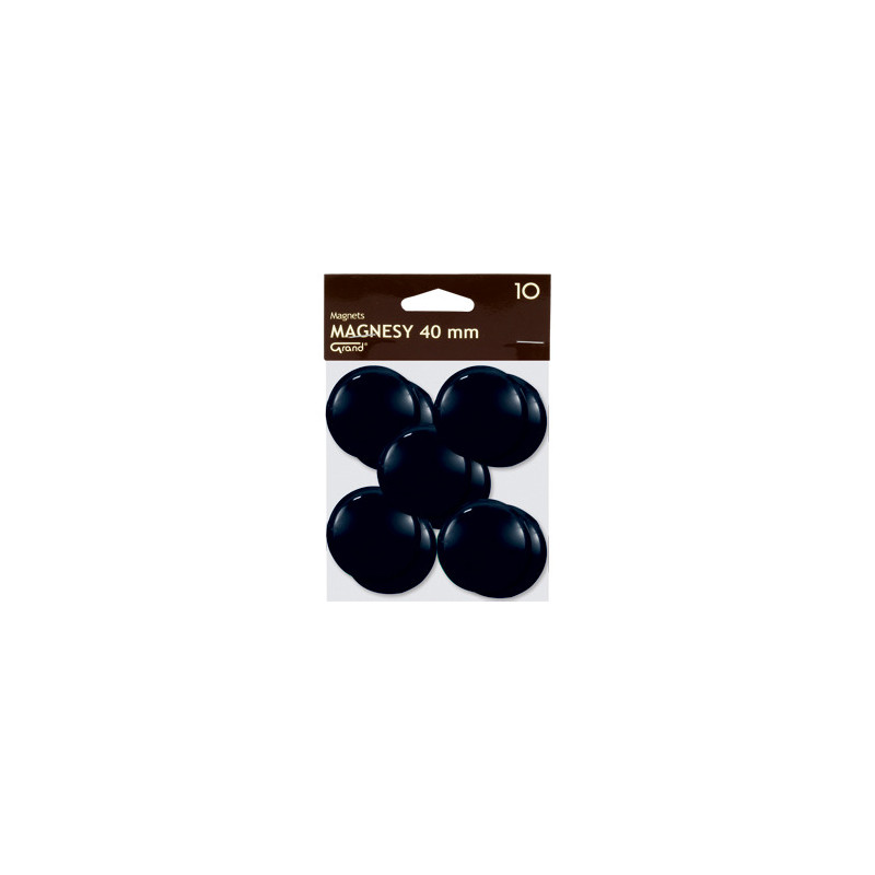 Magnesy do tablic Grand śr.40mm czarne (10)