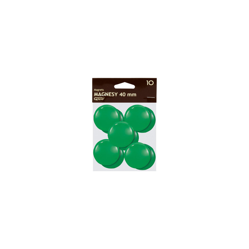 Magnesy do tablic Grand śr.40mm zielone (10)