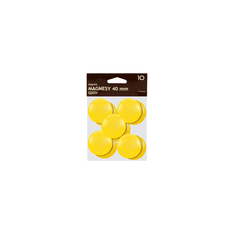 Magnesy do tablic Grand śr.40mm żółte (10)