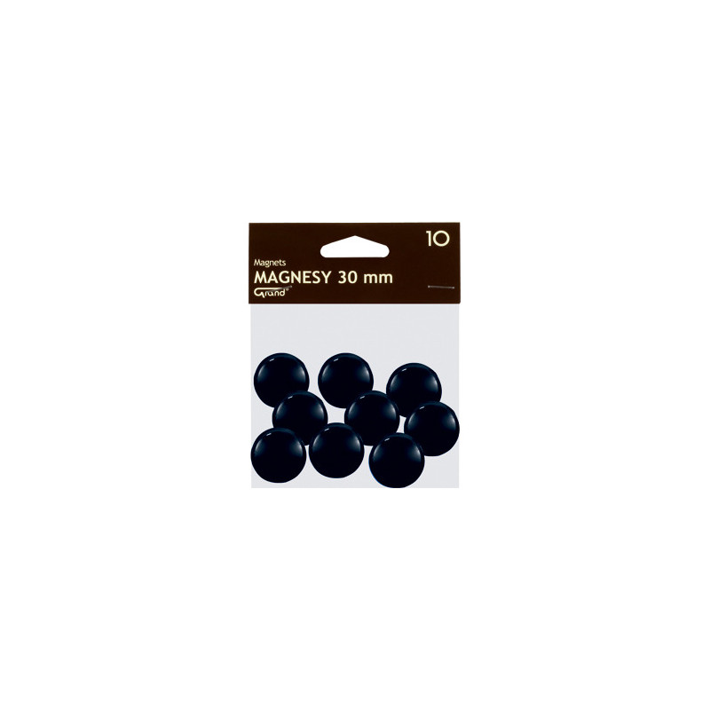 Magnesy do tablic Grand śr.30mm czarne (10)