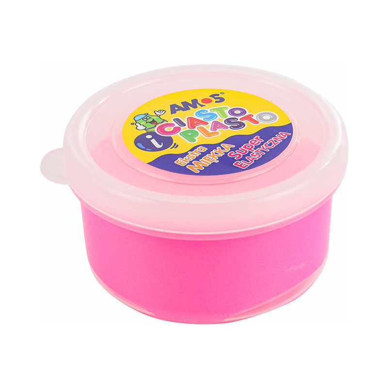 Masa plastyczna Amos Ciasto-Plasto 30g neon różowa
