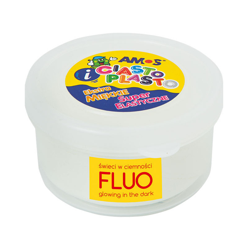 Masa plastyczna Amos Ciasto-Plasto 30g fluo biała