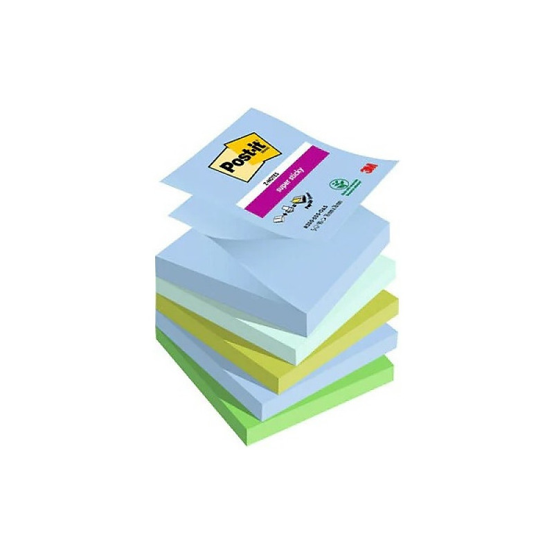 Karteczki Post-it Super Sticky Z-Notes 76x76mm (R330-5SS-OAS) pastelowe (5x90)