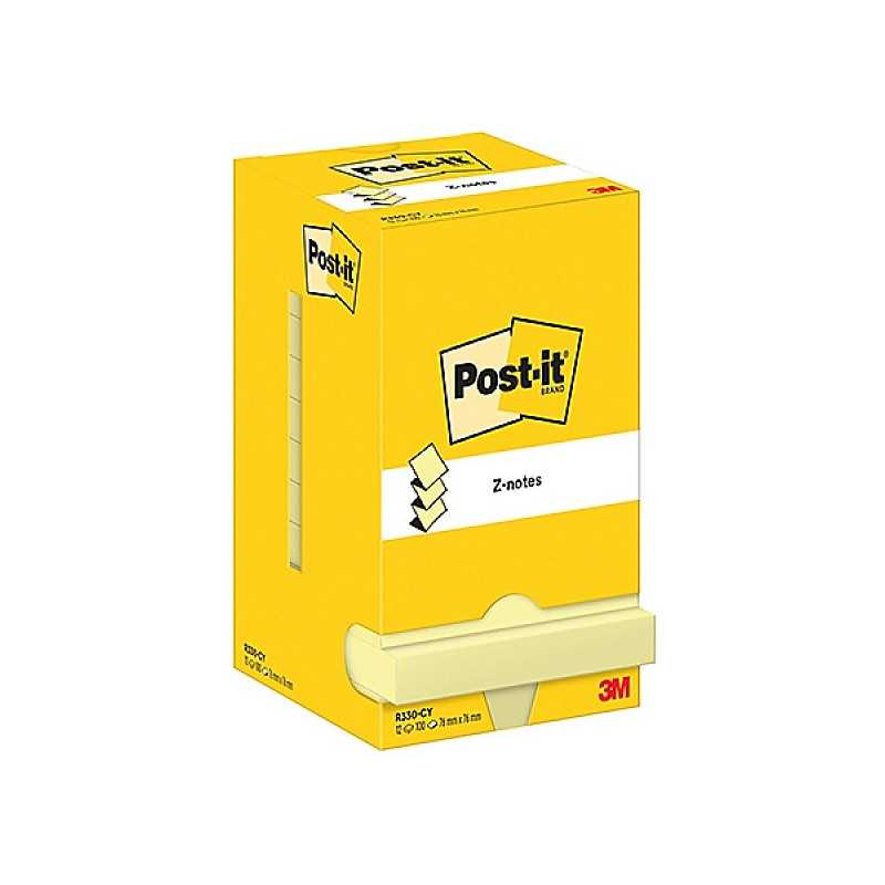 Karteczki Post-it Z-Notes 76x76mm (R330-CY) żółte (12x100)