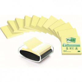 Karteczki Post-it Z-Notes 76x76mm (R330-18) (+ podajnik) żółte (12x100