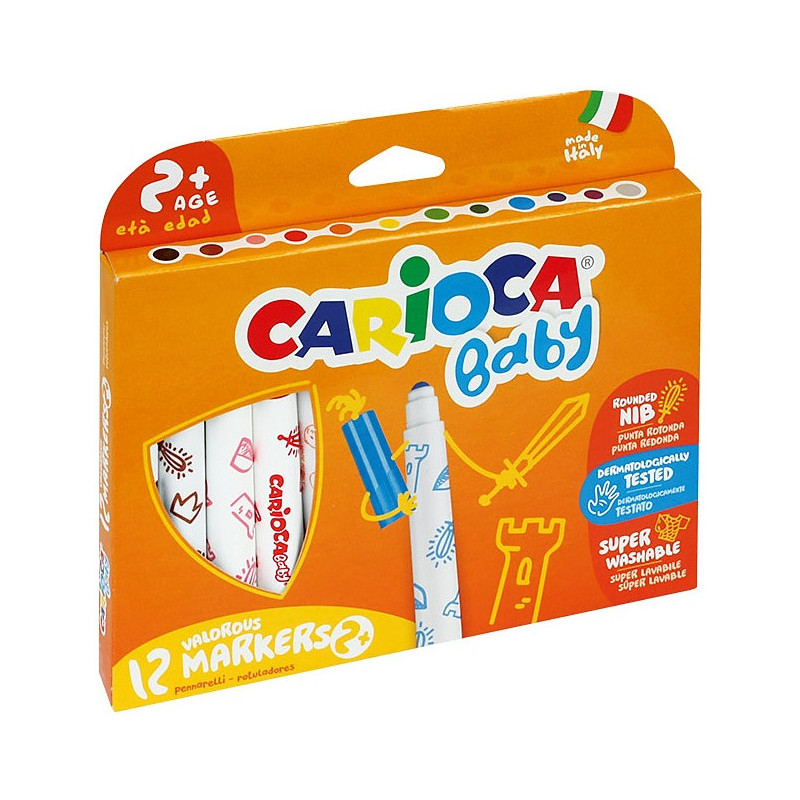 Flamastry Carioca Baby Maxi Point 12 kolorów