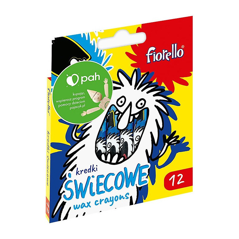 Kredki świecowe Fiorello 12 kolorów