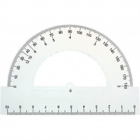 Kątomierz plastikowy Grand 10cm 180° transparentny