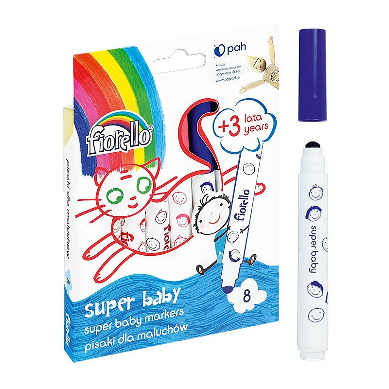 Flamastry Fiorello Super Baby 8 kolorów