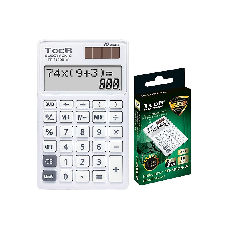Kalkulator Toor TR-310DB-W biały