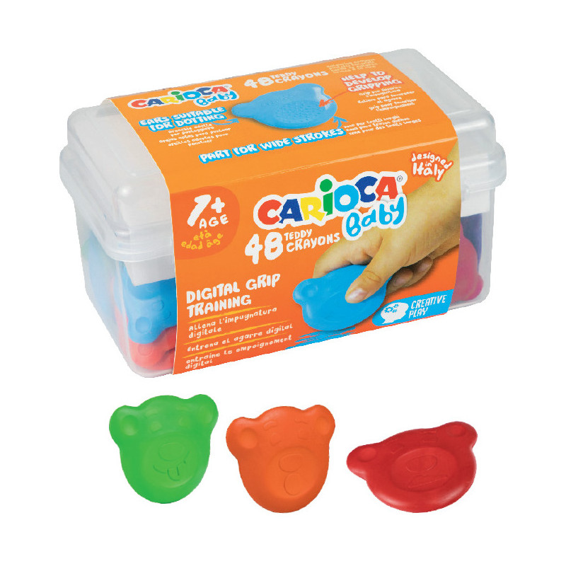 Kredki świecowe Carioca Baby Teddy 48 kolorów