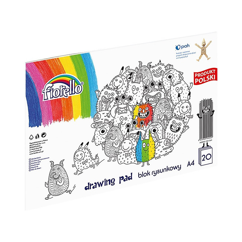 Blok rysunkowy Fiorello A4/20k biały