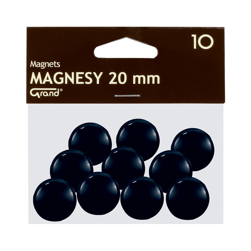 Magnesy do tablic Grand śr.20mm czarne (10)