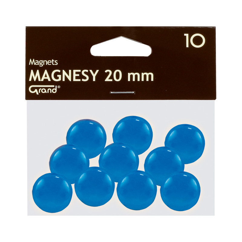 Magnesy do tablic Grand śr.20mm niebieskie (10)