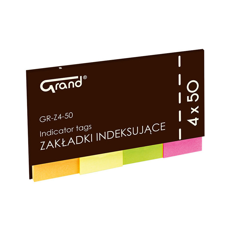 Zakładki Grand 20x50mm 4 kolory (4x50)