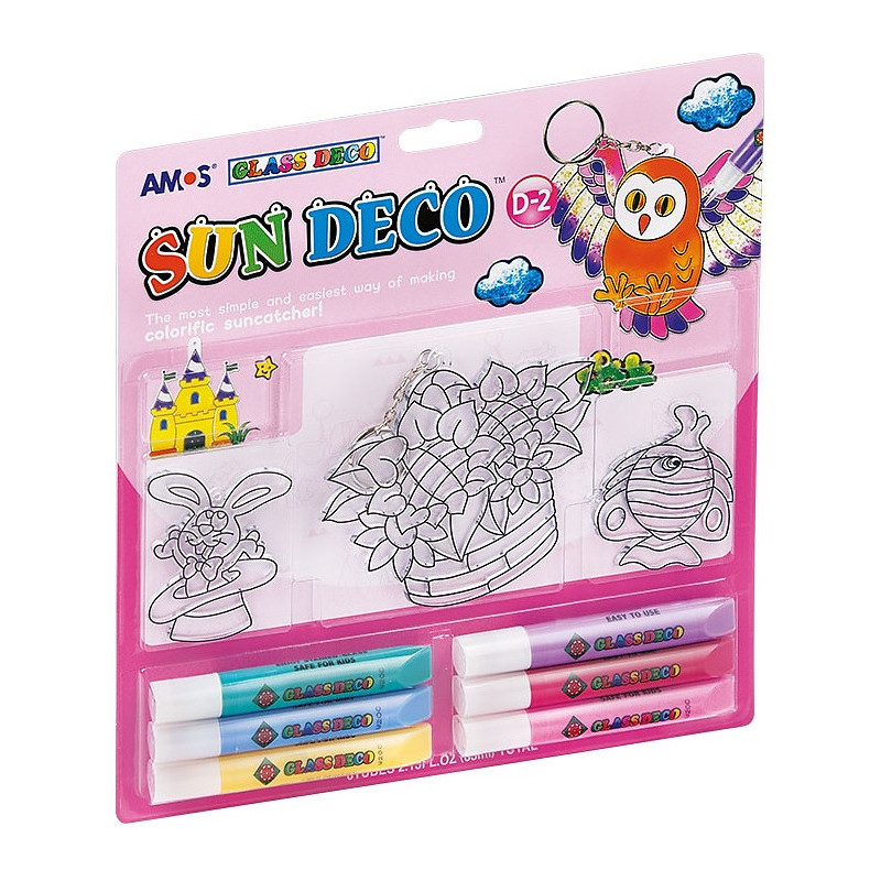 Farby witrażowe Amos Sun Deco 10.5ml x6 kolorów