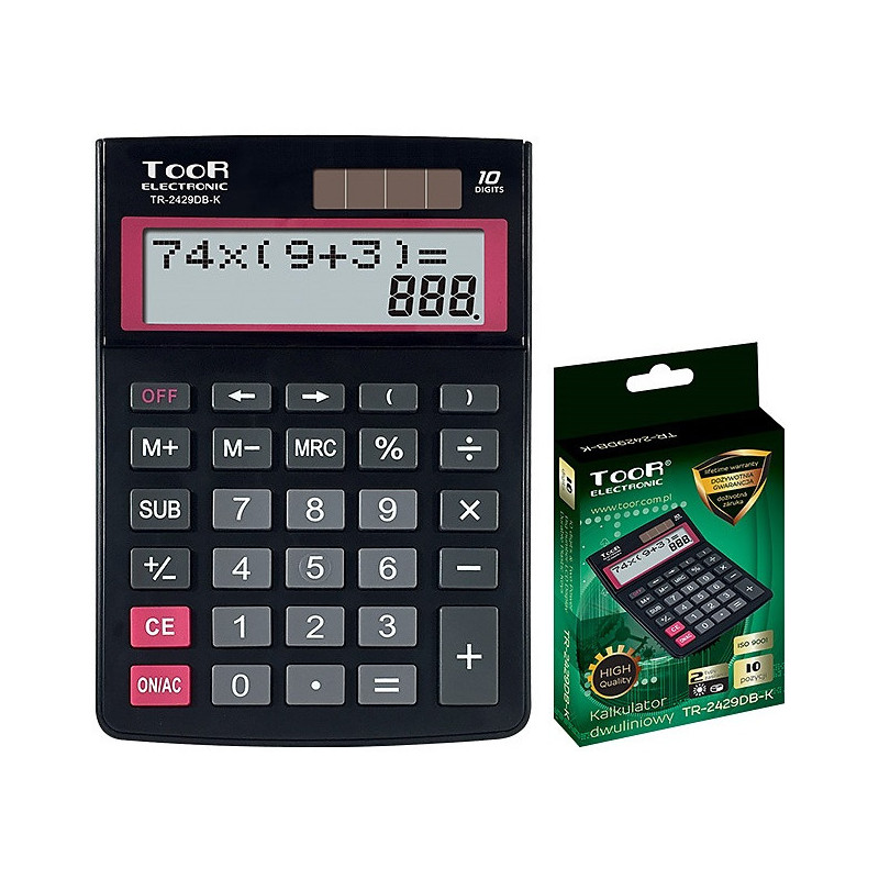 Kalkulator Toor TR-2429DB-K czarny