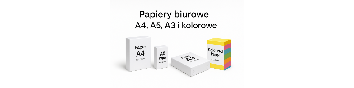 Papiery biurowe A4, A5, A3 i kolorowe | Papier do drukarki, etykiety | Sklep online