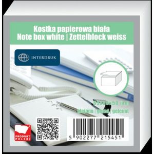 KOSTKA PAPIEROWA 85x85x50mm KLEJONA BIAŁA
