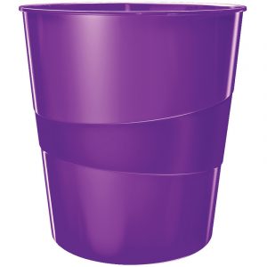 Kosz na śmieci Leitz Wow 15L fioletowy