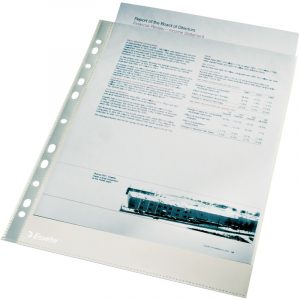 KOSZULKI ESSELTE A4/105µm KRYSTALICZNE (100)