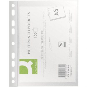 Koszulki Q-Connect A5/50µm groszkowe (100)