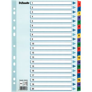 PRZEKŁADKI MYLAR ESSELTE A4 1-20