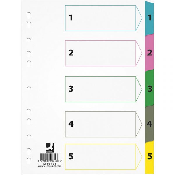 Przekładki mylar Q-Connect A4 1-5