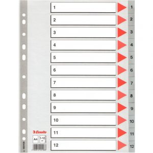 PRZEKŁADKI PP ESSELTE A4 1-12