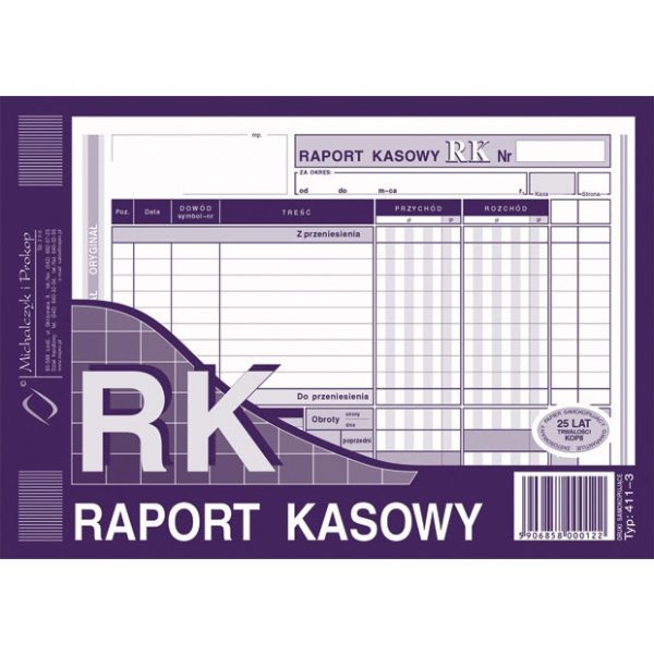 RAPORT KASOWY A5 (O+1K)