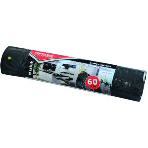 Worki na śmieci Office Products 60L LDPE z taśmą czarne (10)