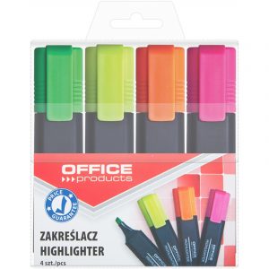 Zakreślacze Office Products 4 kolory