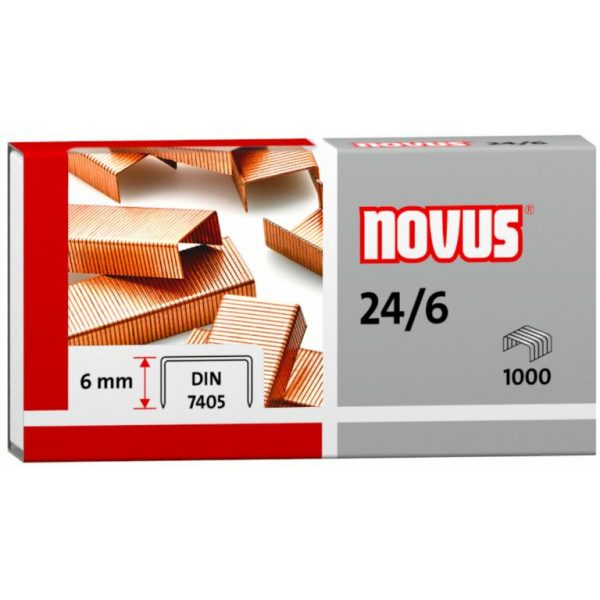 ZSZYWKI NOVUS 24/6 MIEDZIOWANE (1000)