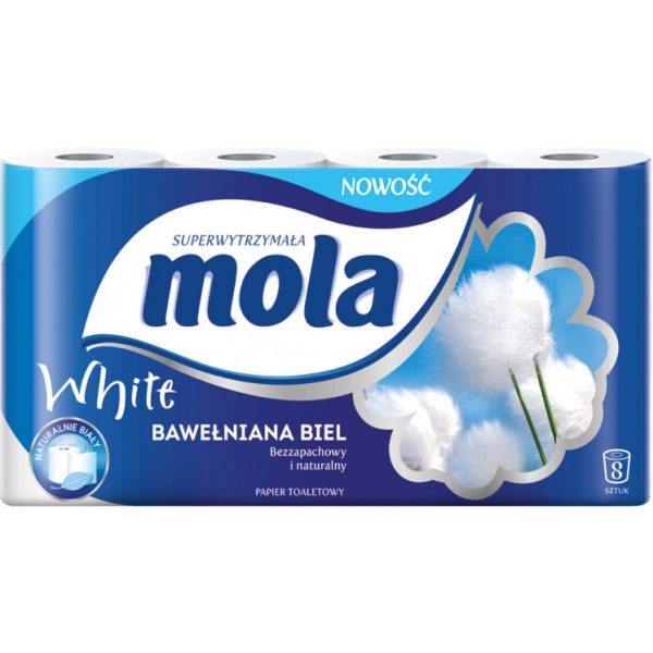 Papier toaletowy Mola Bawełniana biel (8)