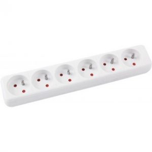 Listwa zasilająca Office Products 3m/6g biała