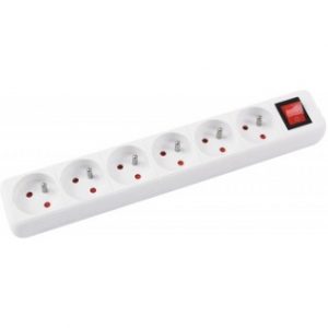 Listwa zasilająca Office Products 5m/6g biała
