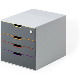 Pojemnik 4 szuflady Durable Varicolor Safe