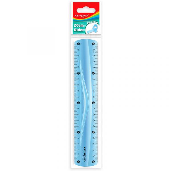 Linijka plastikowa Keyroad 20cm elastyczna mix kolorów