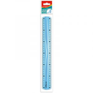 Linijka plastikowa Keyroad 30cm elastyczna niebieska